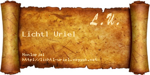 Lichtl Uriel névjegykártya